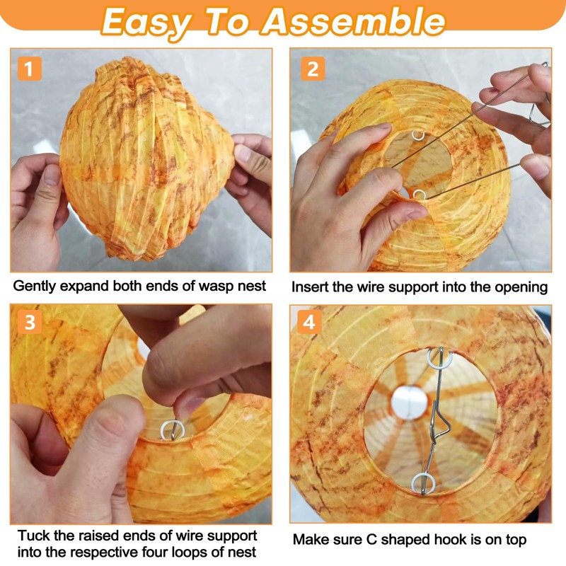 WUIIOE 3 Pack Waterproof Wasp Nest (8x11inch)