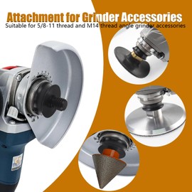 Angle Grinder Lock Kit with 5/8''-11 Threads with XLOCK Angle Grinder Cutting Blade Angled Drill Bit Adapter
