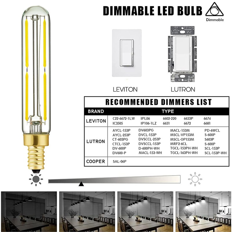 Leools LED Bulb Dimmable 6W Equal 4000k Neutral White T6