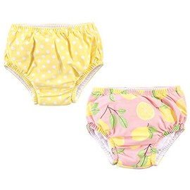 Hudson Baby Unisex Baby Swim Diapers, Pink Lemons, 0-6 Months