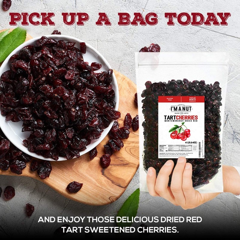 Dried Cherries 2 LB (32oz) Resealable Bag, Tart, Sweetened