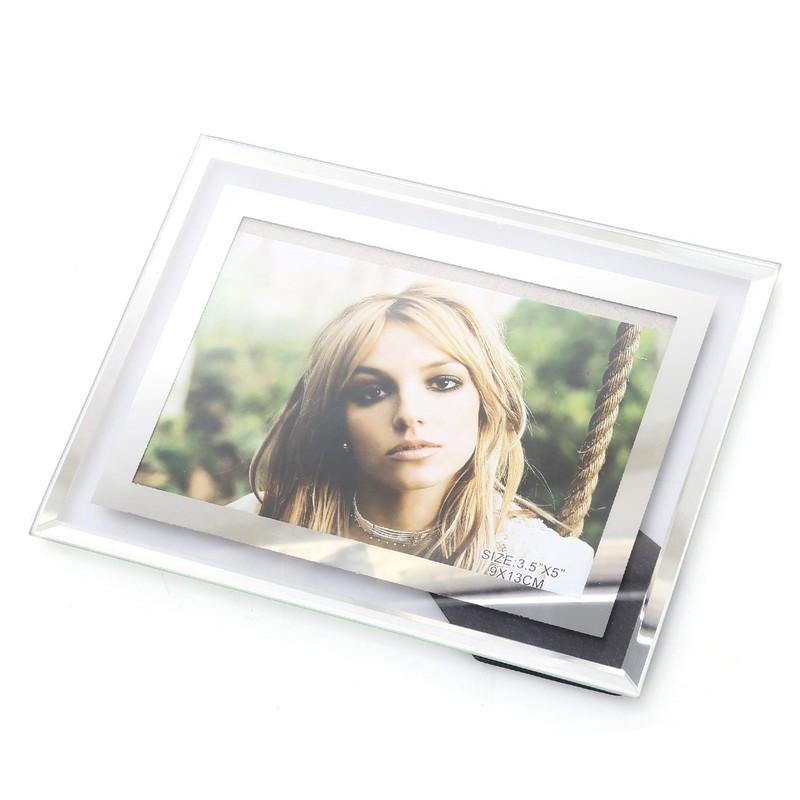 Zhenzan Frames 3.5x5-inch Glass Picture frame for Home Decor,Horizontal or