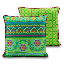 Bine Brändle - Decorative Cushion - Colourful Selection - Cushion with Filling - Mandalas - Border Love - Flowers - Leaves - Water Lily Pond - Underwater World - Hearts - Monster - Rainbow