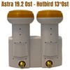GOLDEN MEDIA LNB Monobloc Twin 0.1 DB Full HD 3D