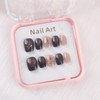 Handmade Nail Tips, Gold, Flowers, Easy and Convenient Just Stick,