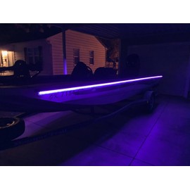 Bright Night 16 Foot UV Black Light,with White PCB Background, Fishing Light, Boat Lights, Ultraviolet Lights, bass Fishing 12v dc Yacht, Pontoon, Kayak,John Boat, Florescent line Glow
