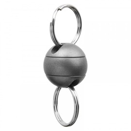 MiOYOOW Titanium Quick Release Key Chain 360° Rotating Double End Key Chain Removable Key Holder Titanium Key Rings for Men and Women, silver