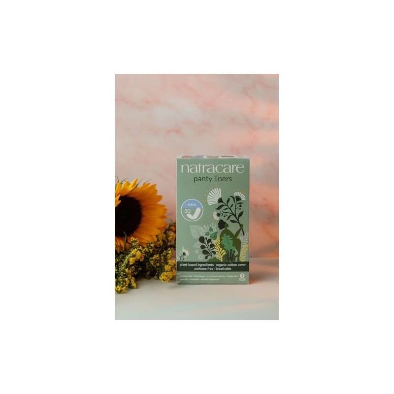 Natracare Natural Organic Mini Panty Liners, Made with Certified Organic