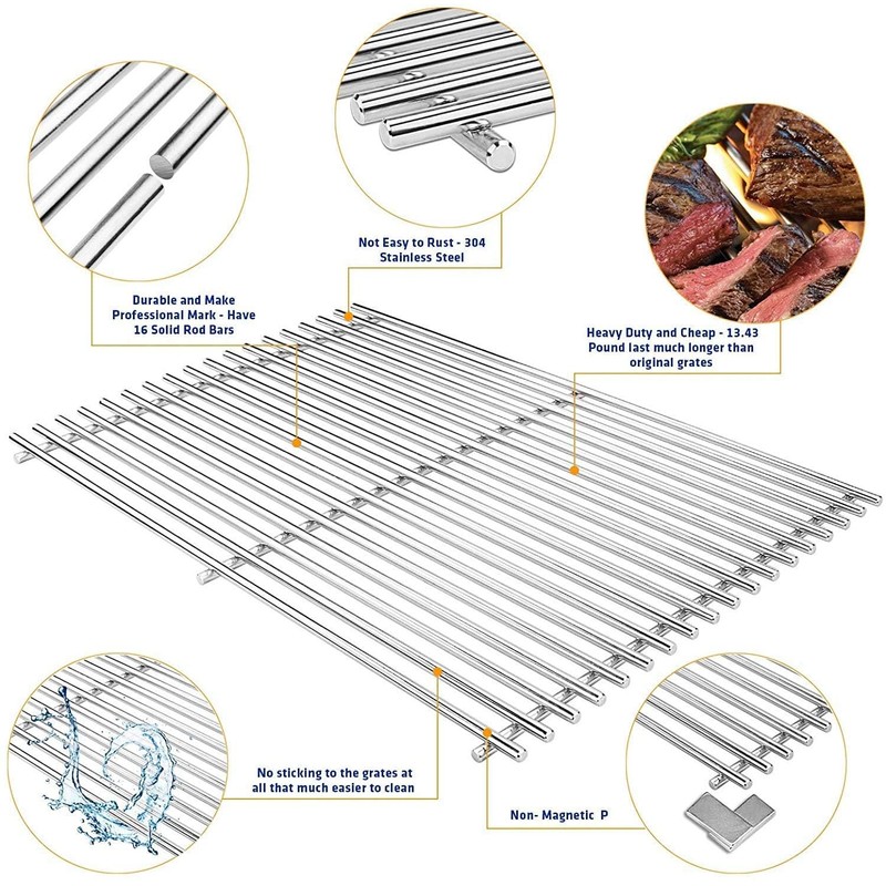 304 Stainless Steel Grill Grates for Weber Spirit 300 GS4