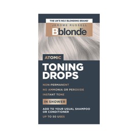 Jerome Russell Bblonde Atomic Toning Drops - Non-Permanent Atomic Hair Toner, Refresh & Maintain Blonde Hair Dye, Add Drops in Shower with Shampoo or Conditioner, 50 Uses