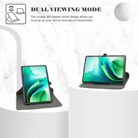 LiuShan Compatible with AGM PAD P2 Rotation Case,360 Degree Rotation Stand PU Cover for 11" AGM PAD P2 Android 14 Tablet (Not Fit Other Tablet),Black