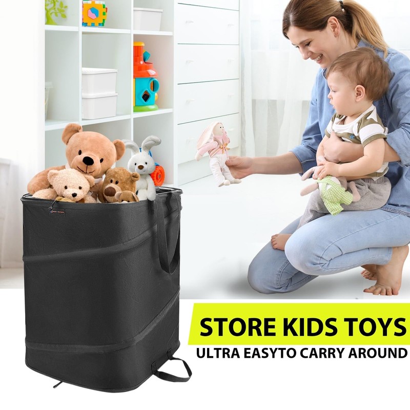 YUDI & GARDEN 46 Gallon Square Collapsible Yard Waste Bin,