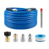 CHAVOR Pressure Washer Sewer Jetter Kit, 50 FT Hydro Drain