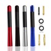 4.7" Short Motorcycle Antenna 2-Pack, Carbon-Fiber Style Stubby Radio Antenna,