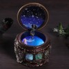 Vintage Music Box with 12 Constellations Rotating Goddess Twinkling LED