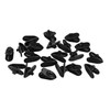 Futheda 40Pcs Clips for Earphone Wire 360 Degree Rotate Black