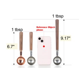 KKC HOME ACCENTS Wooden Long Handle Coffee Scoop for Ground Coffee 1 Tablespoon,Long Coffee Scoop,Long Handle Coffee Bean Scoop,Long Handle Coffee Spoon,Loose Tea Spoon Wood Handle,1 tbsp,9.17 inch