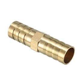 sourcing map 12mm Brass Barb Hose Fitting Straight Connector Coupler