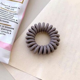 Hair tie spring hairband hair tie dark gray / 머리끈 스프링 머리헤어밴드 헤어끈 다크그레이