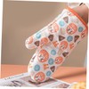 Ipetboom 1 Pair Heat Resistant Mitts Non Slip Oven Gloves