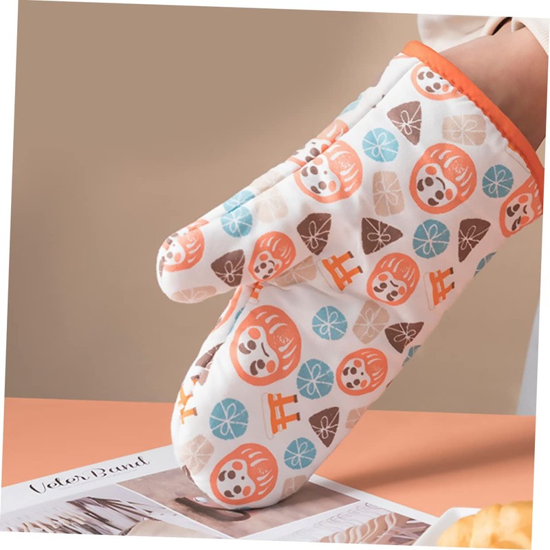 Ipetboom 1 Pair Heat Resistant Mitts Non Slip Oven Gloves