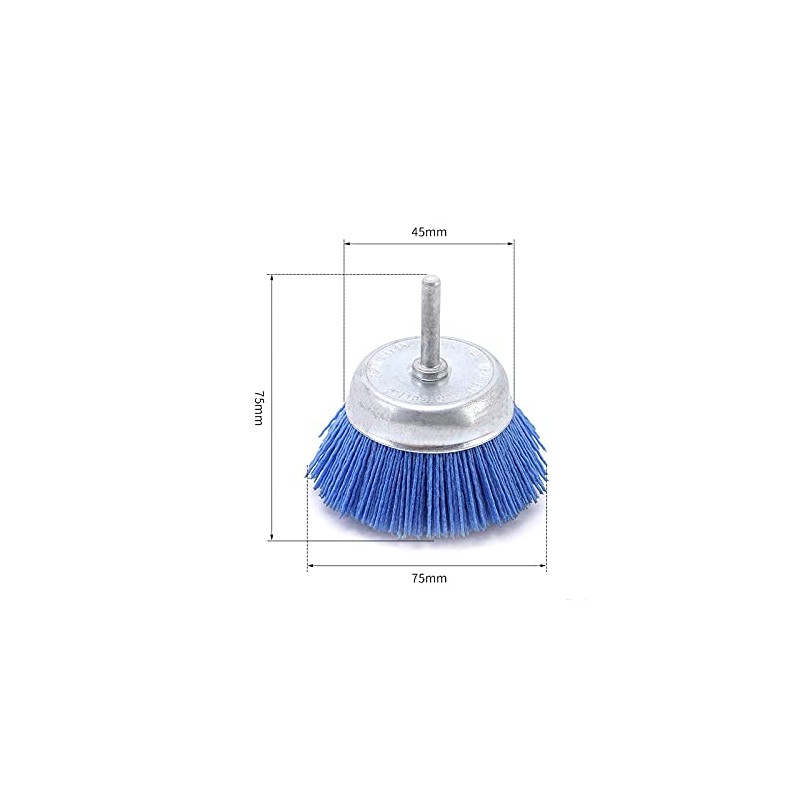 XIAOJUN 3Pcs 3Inch Nylon Filament Abrasive Wire Cup Brush Kit