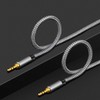 Tan QY 3.5mm Nylon Braided Aux Cable 3Ft, Audio Auxiliary