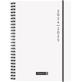 BRUNNEN School Diary (2024/2025) "Plain White", 2 Pages = 1 Week, A5, 208 Pages, White