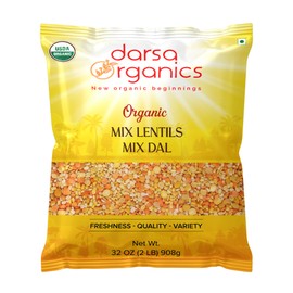 Darsa Organics Mix Lentils 2 lb | Indian Panchmel Dal | USDA Organic | Non-GMO | Chemical-Free | Premium Quality Kosher