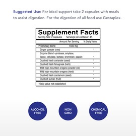 Physician's Strength Gestaplex - 90 Vegi Capsules - Healthy Digestive Support - 45 Servings