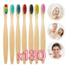 Cepillo Dientes Bambú Biodegradable Suave Ecológico 130 Pz