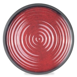 Camping Crockery Set 1 Person 4-Piece Melamine Picnic Crockery Set Camping Tableware Stone Red Design