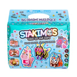TOMY Stakimos Big Dreams 3 Pack | Kids Craft Set to Build Your Own Adorable 3D Characters from Recycled Polyester Craft Foam | No Glue or Cutting Needed | Craft Kits for Kids Ages 6+ Years