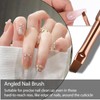 LXUEJIE 3 Pcs Gel Nail Brush Set, Oval, Flat &