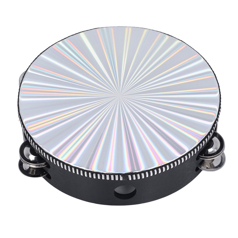Radiant Tambourine Reflective Clear Crisp Sound Double Row Bell Drum