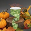Craig Bachman 1.5" Diagonal Glitter Check Ribbon: Moss Green (10