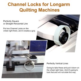 Quilters Channel Locks Set for Longarm Quilting Machines,HG00198-1 Replacement Quilting Machine Locks Fit for HQ Long Arm Quilting Sewing Machines, for Gallant and Most Sewing Machine Accessory
