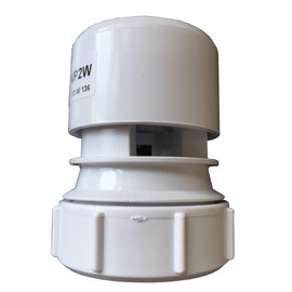 McAlpine VP2W Ventapipe 25 Air Admittance Valve with 1.5" Universal Outlet, White