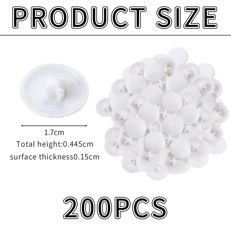 200 Round Screw Caps Waterproof Screw Caps Plastic Screw Caps