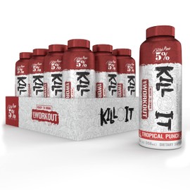 5% Nutrition Kill It Ready-to-Drink High Stim Pre Workout | 400mg Caffeine Energy Drink | Extreme Pump, Endurance, Focus & Hydration | Citrulline, Beta Alanine, Taurine | 12 Pack (Tropical Punch)