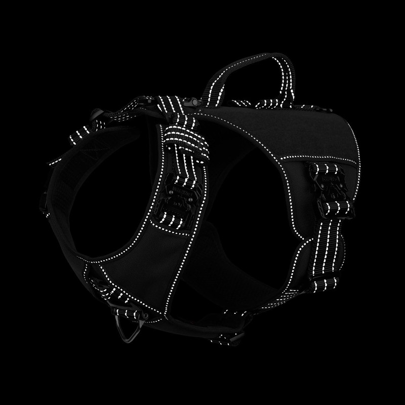 ICEFANG GN8 Tactical Dog Harness with 4X Metal Buckles for