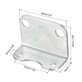 PATIKIL Air Cylinder Connecting Pneumatic Rod Splint Mounting Bracket, 4 Pack MAL Pneumatic Parts Cylinder Installation Stand for 50mm Cylinder Dia.