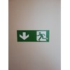 Emergency Exit Sign, Pack of 5, Premium Stickers, 24 cm