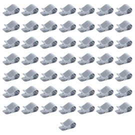 YXQ 50pcs Stainless Steel U Clip Spring Metal Clips & Fasteners (21.4mm x 12mm) Multi-Purpose Silver Tone Metal Clips for DIY, Automotive, and Industrial Use