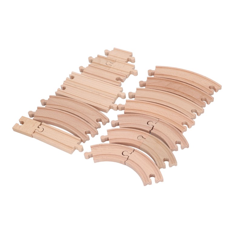 Wooden Train Track Set for Toddlers Assembly Kit Building Toys