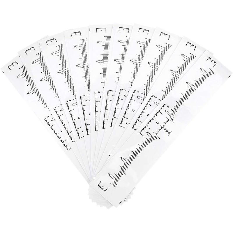 100pcs / set desechable regla de ceja maquillaje Microblading ceja