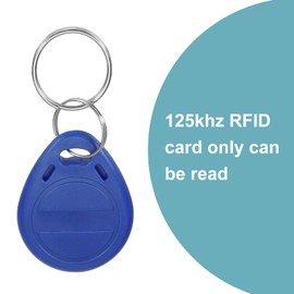 MECCANIXITY ID Card Key Fobs RFID Proximity 125KHz Rewritable Copyable Token Tag for Door Entry Access Control System Blue Pack of 6