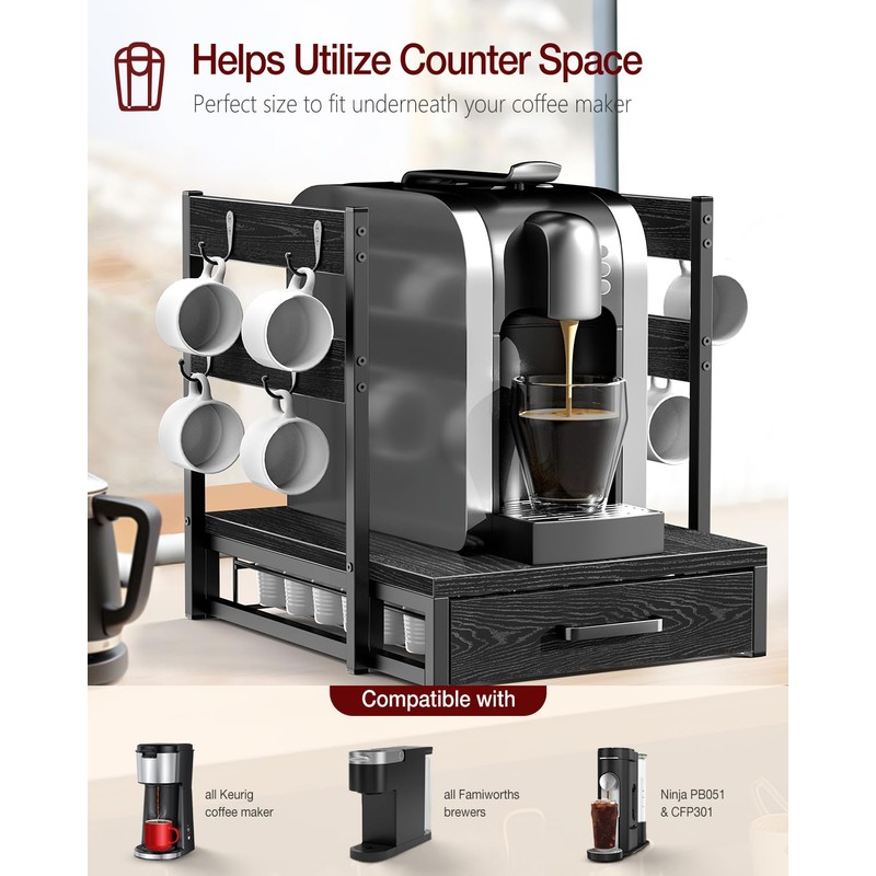 Evermagin Coffee Pod Drawer for K Cup, 35 Pods K-Cup