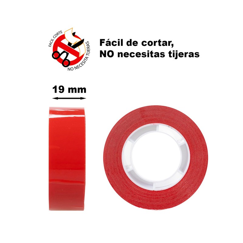 FIXO Colour 75088351 Red Tape 19mm x 33m Ideal for