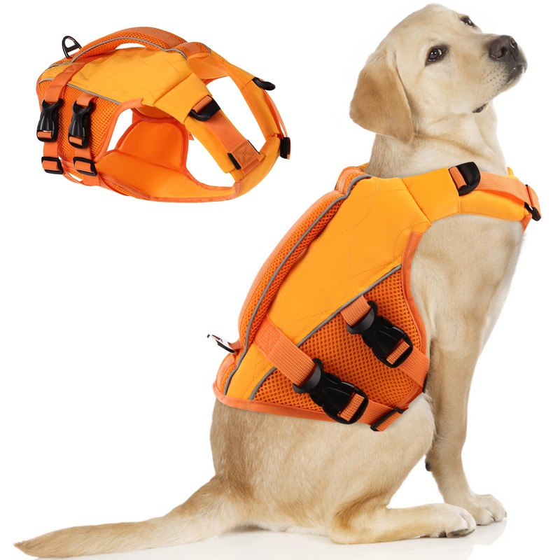 ASENKU Dog Life Jacket with Rescue Handle, Dog Life Vest